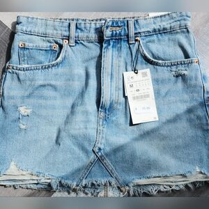 Light Blue Denim Mini Skirt